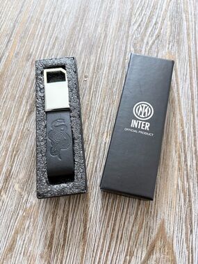 InterMilan Official Black Leather Keychain
